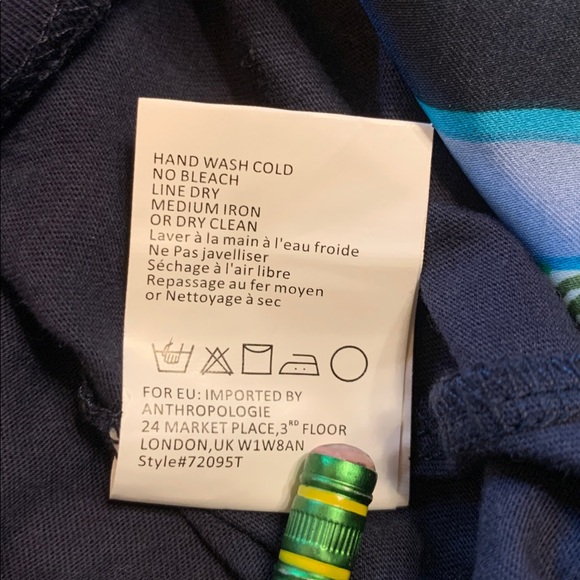 Anthropologie TINY Blue Green Beaded Bell Sleeve Top Size XS Flowy Boho Coastal - Picture 14 of 14